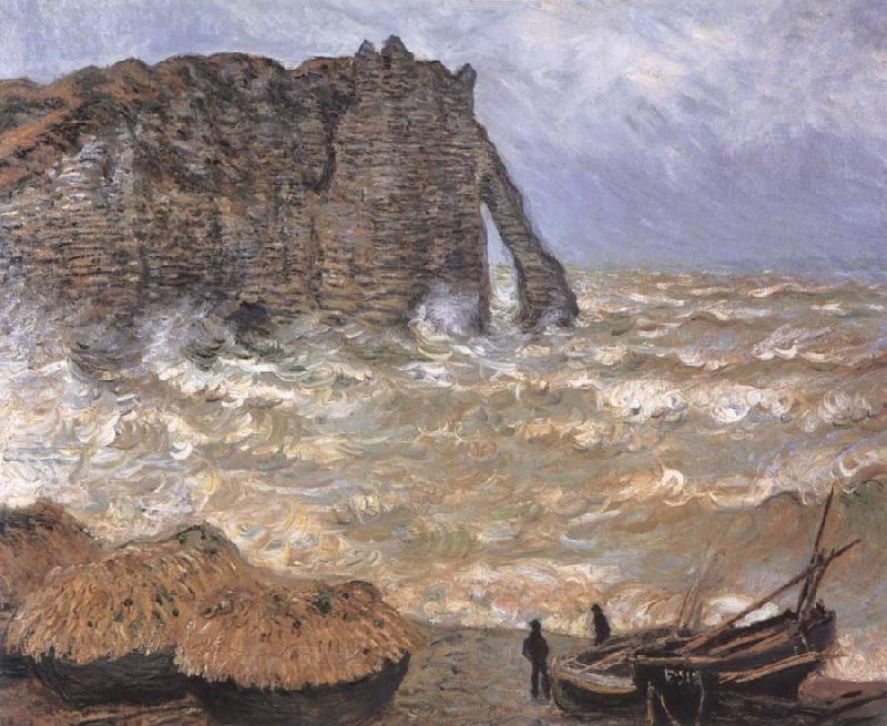 Claude Monet Etretat,Rough Sea oil painting image
